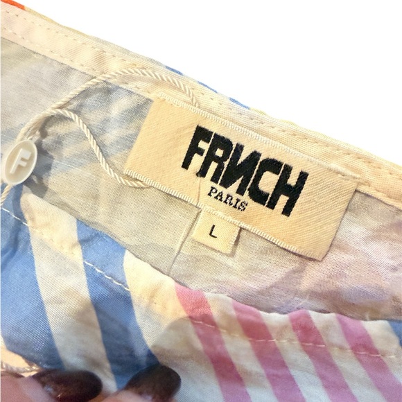 FRNCH Pastel Striped A-Line (selling the white ruffled blouse as well) - Picture 11 of 12
